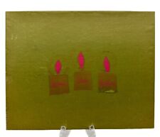 Vintage Carson Pirie Scott Co. Green Gold Pink Box Mid Century Modern Candles picture