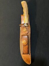 Early/Old Randall Knife -Model 3 -Brown Button Sheath -3-6 Stag Hunting/Fighting picture