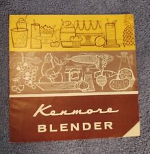 VTG Kenmore Blender Instruction Recipe Booklet 1963 picture