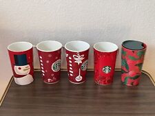 Starbucks-A-Thon 5 Coffee Cups 2008/09/12/13/19 Christmas Theme picture