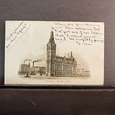 City Hall Art Rendering Milwaukee WI Wisconsin 1903 post Antique UND Postcard picture