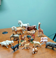 Lot of 18 Schleich W Germany Animals Farm Wild Steer Horses Bore Chicken etc.... picture