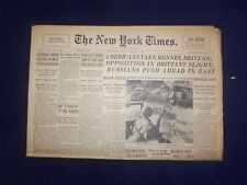 1944 AUG 4 NEW YORK TIMES - AMERICANS TAKE RENNES, DRIVE ON - NP 6599 picture