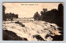 Dolgeville NY-New York, Scenic View High Falls, Antique Vintage Postcard picture