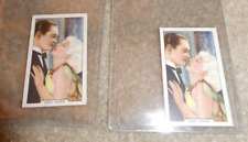 Lot of 2 1935 Gallagher Ltd Shots from Famous Films Jean Harlow Cigarette Cards picture