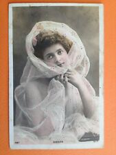 cpa Portrait of Actress GIBSON PHOTO signed REUTLINGER in PARIS picture