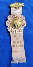 Antique Daughters of the American Revolution Ribbon Pin of Grg Washington c1900 picture