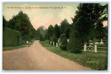 c1910's At The Entrance Laurel Grove Cemetery Port Jervis New York NY Postcard picture
