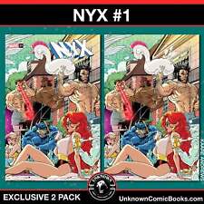 [2 PACK] NYX #1 UNKNOWN COMICS KAARE ANDREWS EXCLUSIVE CONNECTING VAR [FHX] (07/ picture