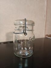 ATLAS E-Z SEAL Canning Mason Pint Jar Clear Glass Wire Bale Glass Cap picture