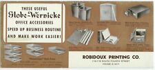 c1940s Robidoux Printing Co Globe-Wernicke ad blotte - St. Joseph Missouri picture