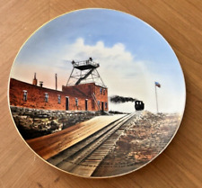 Vintage Jonroth Studios Plate Summit Peaks Train Plate Hand Painted Germany picture