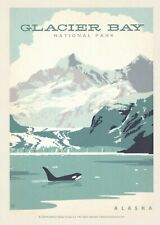 Glacier Bay National Park Alaska Poster Art Postcard  picture