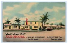 Vintage Postcard Jacksonville Florida Ace Motel 39th Street Souths Largest Motel picture