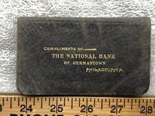 1897 The National Bank of Germantown Philadelphia Vintage Pocket Notebook picture