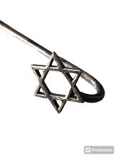 Vintage Bookmark Judaica Sterling Silver Star Of David 134mm - Star 20mm Dia. picture