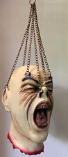 Cut Off Head Prop Halloween Scary Realistic Hanging Severed Bloody Weatherproof picture