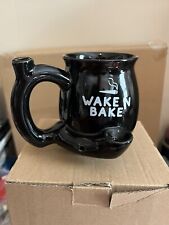 Wake N Bake Coffee Pipe Mug 420 Gift Wake and Bake Sip Smoke Fathers Day Black picture