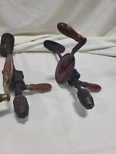 2 VINTAGE LARGE 1-DUNLAP & 1-MOHAWK BREAST DRILL HAND CRANKED picture
