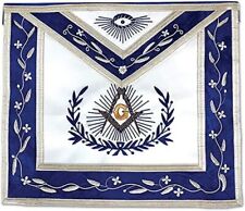 Master Mason with Embroidered Border Masonic Apron - [Blue & White] picture