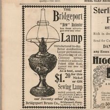 1890s-1910s Print Ad Bridgeport Lamp, 1847 Rogers Spoons Forks Steel Tub Higgins picture