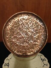 Vintage Round  Handmade Hammered Copper  Primitive Tableware Plate @9