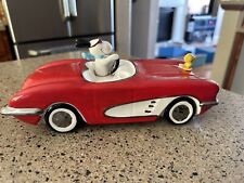 Willitts Peanuts 1988 Snoopy Red Corvette Music Box Puppy Love picture