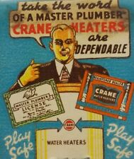 Vintage matchbook advertising H.W. Holt Plumbing crane heaters Dallas Texas F picture