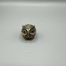 Cherished Treasures Jeweled Collection Owl Hinged Trinket Box picture