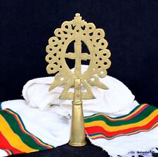 Christian Art, Ethiopian Self Standing Cross. Old Ethiopian Prayer Cross. picture