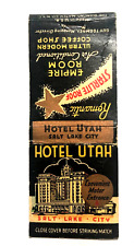 Vintage Hotel Utah / Empire Room Matchbook Cover. Salt Lake City, Utah picture