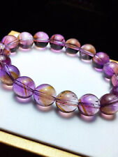 12mm Natural Ametrine Purple Yellow Crystal Round Beads Bracelet AAAAA picture