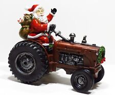 Christmas Santa Claus On Red Tractor Tabletop Decor Figure 11