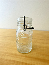 VTG Wheaton Glass Jar 8 Oz No Lid, Etched Glass picture