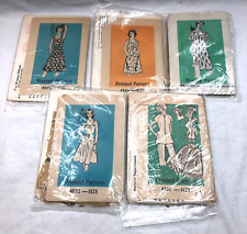 (Lot of 5) Vintage Sewing Mail Order Printed Pattern Marian Martin Uncut 20s 30s picture