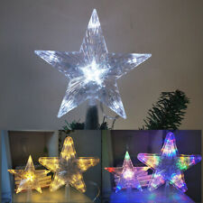 LED Star Treetop Xmas Tree Topper Light Christmas Tree Topper Home DecorationUS picture