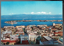 VINTAGE 1960'S PANORAMIC VIEW OF MESSINA ITALY POSTCARD picture