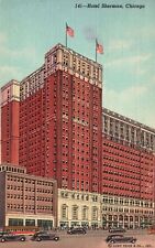 Vintage Postcard 1945 Hotel Sherman Clark and Randolph Streets Chicago Illinois picture
