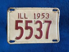 1953 Illinois Passenger Shorty License Plate # 5537 picture