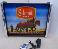 Schmidt Beer Plow Horses Scene LED Display light sign box picture