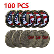 100PCS Veteran USA Military Challenge Coin Operation Iraqi Freedom Combat Medal picture