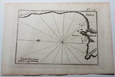 Liban Lebanon Beyrouth Beirut syrie Old Marine Map 1750 picture