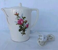 Vintage Electric Teapot Moss Rose: Rediscover Classic Charm picture