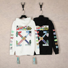Men women Colorful Cartoon pattern arrow white Hoodie Pullover ow Asian size picture