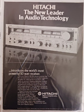 Vintage 1978 Hitachi Audio Technology Black & White Print Advertisement picture