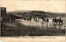 CPA AK MOROCCO Kenifra Watering Watering a e'Oued and Camp Overview (1319076) picture