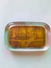 Vintage Antique Glass Paper Weight Rectangular Shape Old And Perfect picture
