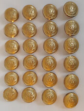 Vintage Waterbury Buttons Eagle Shield Crown Buttons Gold Metal Lot of Buttons picture