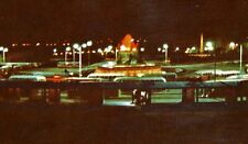 Vintage Postcard, VALLETTA, MALTA, The Triton Water Fountain At Night, Busses picture