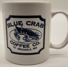 blue crab coffee company st michaels,md Coffee Mug Cup White And Blue picture